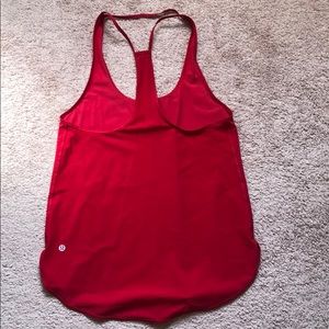 True red lululemon tank